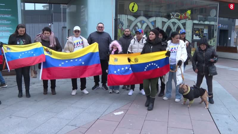 Euforia de la comunidad venezolana en Soria por la caída de Maduro