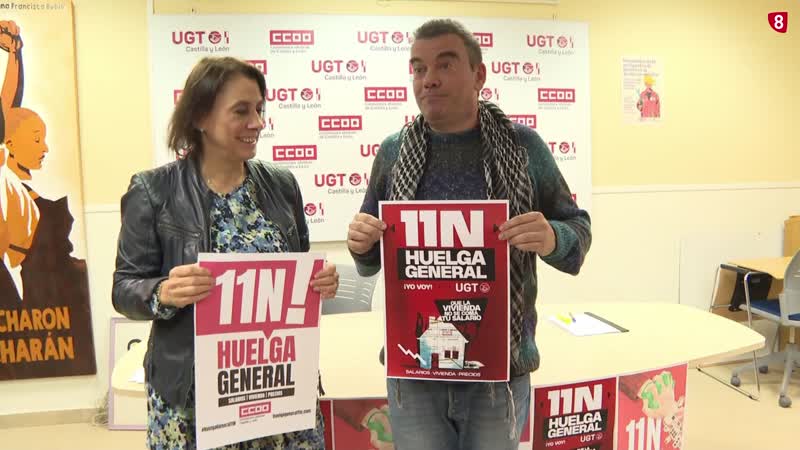 Comisiones Obreras y UGT convocan huelga general para el 11N