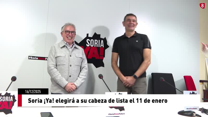 Soria ¡Ya! elegirá a su cabeza de lista el 11 de enero