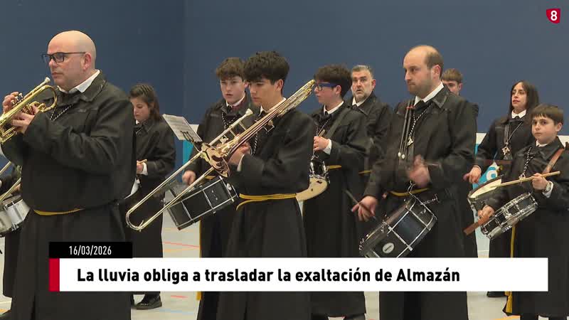 La lluvia obliga a trasladar la exaltación de Almazán