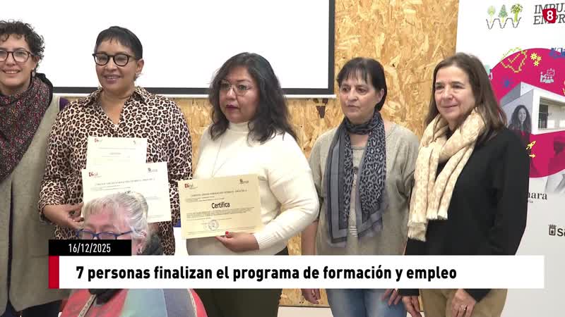  7 personas finalizan el programa de formación y empleo