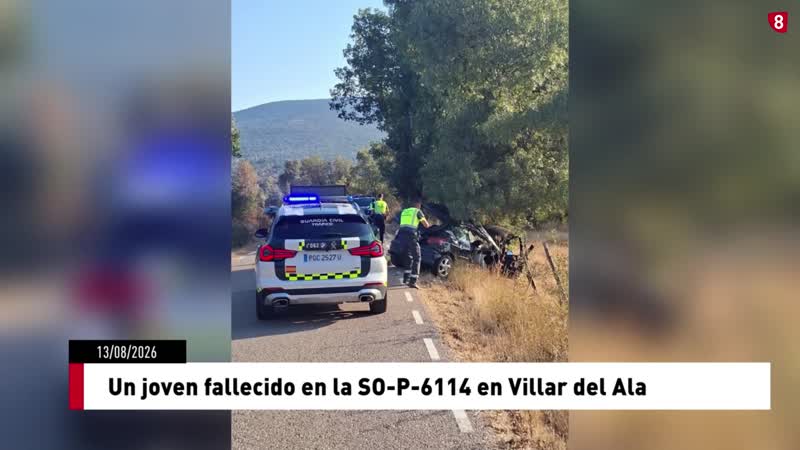 Un joven fallecido en la SO-P-6114 en Villar del Ala