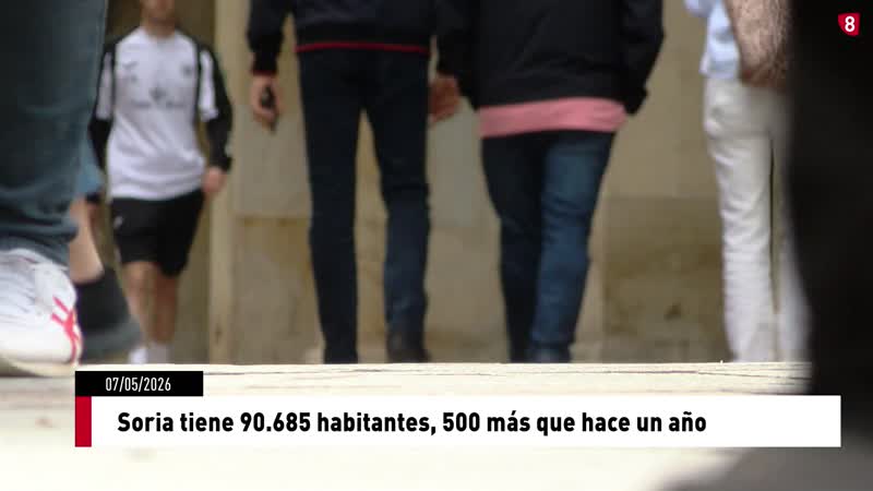 Soria tiene 90.685 habitantes, 500 más que hace un año