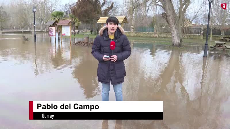 Los ríos Tera y Duero se desbordan a su paso por Garray
