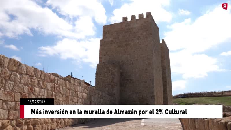 Más inversión en la muralla de Almazán por el 2% Cultural