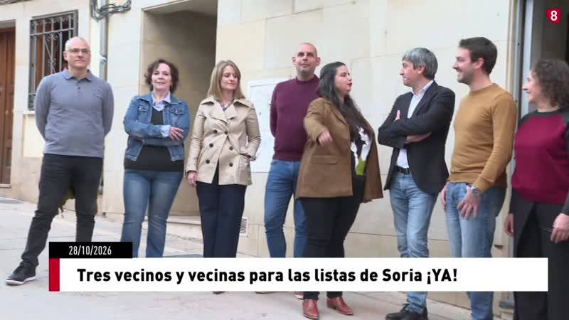 Tres vecinos y vecinas para las listas de Soria ¡YA!