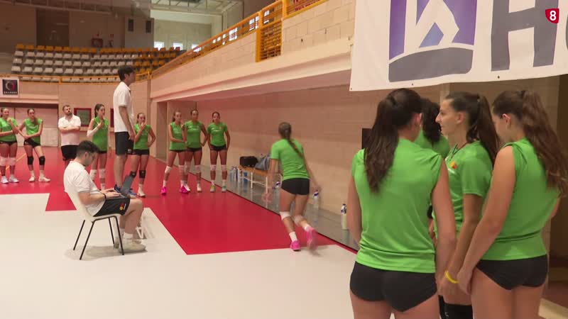 La preselección española Sub-16 de vóley, en Soria